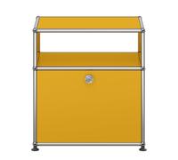 USM Haller M55 bedside table with hinged door gold yellow - USM HALLER QS M55 25