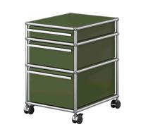 USM Haller Mobile container with 3 drawers Olive green - USM QS_M63 36