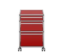 USM Haller Mobile container with 3 drawers Red - QS_M63 3003