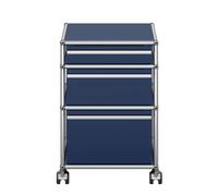 USM Haller Mobile container with 3 drawers Steelblue - QS_M63 5011