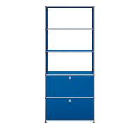 USM Haller Regal mit 2 Klappen - QUICK SHIP -enzianblau - usm_regal_2_KL_DEQSR11 enzianb