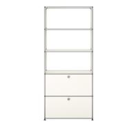 USM Haller Regal mit 2 Klappen - QUICK SHIP -reinweiß - USM DE_QS_M24 24