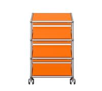 USM Haller Rollcontainer mit 3 Schubladen QUICK SHIP -reinorange - USM DE_QS_L 26