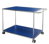 USM Haller Servierwagen mit Rollen enzianblau - USM SERVIERWAGEN EBLAU