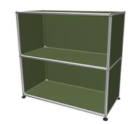 USM Haller shelf sideboard open Olive green - USM DE_QS_S 36