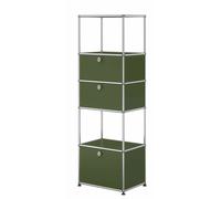 USM Haller Shelf with insert frame Olive green - USM QS M52 36