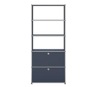 USM Haller shelving unit with 2 doors M24 Anthrazitgrau - USM QS M24 33