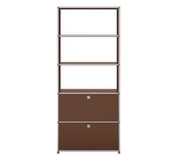 USM Haller shelving unit with 2 doors M24 Brown - USM QS M24 22