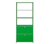 USM Haller shelving unit with 2 doors M24 Green - USM QS M24 28