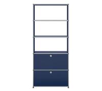 USM Haller shelving unit with 2 doors M24 steel blue - USM QS M24 34