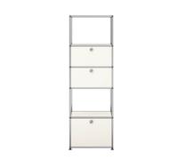 USM Haller shelving unit with insert frame M52 QUICK SHIP Pure White - QS M52 9010
