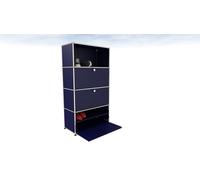 USM Haller shoe cabinet with door steel blue - USM SCHUHSCHRANK SBLAU