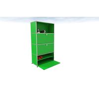 USM Haller shoe cabinet with flap green - USM SCHUHSCHRANK GRUEN