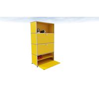 USM Haller shoe cabinet with flap white - USM SCHUHSCHRANK GELB