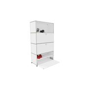 USM Haller shoe cabinet with flap white - USM SCHUHSCHRANK WEISS