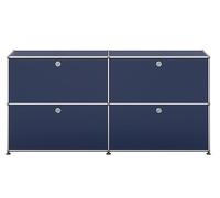 USM Haller Sideboard E2 mit 4 Klapptüren - QUICK SHIP -stahlblau - DE_QS_E2.34
