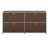 USM Haller Sideboard E2 with 4 folding doors - QUICK SHIP brown - USM_side_4_klap 1 braun