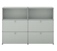 USM Haller sideboard / highboard with 4 flaps - QUICK SHIP light grey - DE_QS_G3