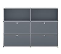 USM Haller sideboard / highboard with 4 flaps - QUICK SHIP medium grey - DE_QS_G3