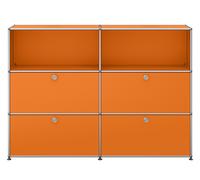 USM Haller sideboard / highboard with 4 flaps - QUICK SHIP pure orange - DE_QS_G3