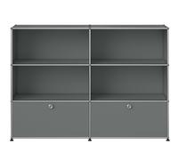 USM Haller Sideboard M 65 4 Open / 2 Flaps QUICK SHIP Medium Grey - USM HALLER QS M65 32