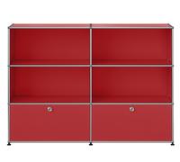 USM Haller Sideboard M 65 4 Open / 2 Flaps QUICK SHIP Ruby Red - USM HALLER QS M65 23