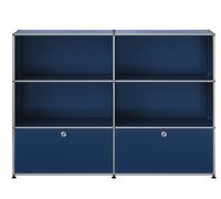 USM Haller Sideboard M 65 4 Open / 2 Flaps Steel Blue - USM HALLER QS M65 34