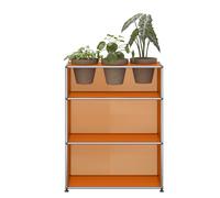 USM Haller Sideboard M56 with plant accessories Pure Orange - USM HALLER QS M56 26