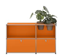 USM Haller Sideboard M57 with hinged doors and plant insert Pure Orange - USM HALLER QS M57 26