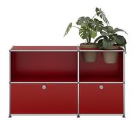 USM Haller Sideboard M57 with hinged doors and plant insert Ruby Red - USM HALLER QS M57 23