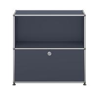 USM Haller Sideboard M62 1 Flap / 1 Open Anthracite Grey - USM HALLER QS M62 33