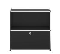 USM Haller Sideboard M62 1 Flap / 1 Open Graphite Black - USM HALLER QS M62 30 FD