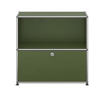 USM Haller Sideboard M62 1 Flap / 1 Open Olive Green - USM HALLER QS M62 36