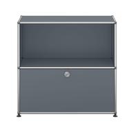 USM Haller Sideboard M62 1 Flap / 1 Open QUICK SHIP Medium Grey - USM HALLER QS M62 32