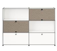 USM Haller Sideboard M66 with Soft Panels Pure White-Taupe - USM HALLER QS M66 24_92 ORDER