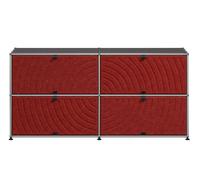 USM Haller sideboard M68 with soft panels anthracite grey - red - USM QS M68 33_96