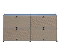 USM Haller Sideboard M68 with Soft Panels Steel Blue-Taupe - USM QS M68 34_92