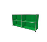 USM Haller Sideboard offen mit vier Fächern grün - USM SIDEBOARD O 4 F GRUEN
