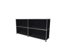USM Haller Sideboard offen mit vier Fächern schwarz - USM SIDEBOARD O 4 F SCHWARZ