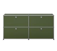USM Haller sideboard with 4 folding doors - QUICK SHIP Olive green - USM DE_QS_E2 36