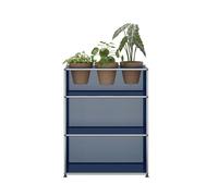 USM Haller Sideboard with Plant insert Steel blue - QS M56 5011
