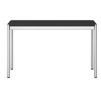 USM HALLER table 125 x 50 cm Linoleum nero - USM HALLER QS T8 LINOLEUM