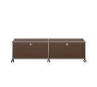 USM Haller TV/Hi-Fi Lowboard M61 on casters with 2 hinged doors Brown - USM HALLER QS M61 22