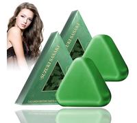 Usman Grass Shampoo Bar, Seven Green Shampoo Bar, Nature Seven Green Soap Shampo Bars, Calming & Strengthens Hair for Women and Mens (2PCS)