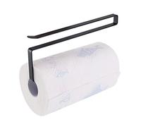 Usmascot Paper Towel Holder Dispenser Under Cabinet Paper Roll Holders (NO Drilling) for Kitchen Bathroom, Hanging Paper Towel Rack Hanger Over the Door, Humanized Design (Black)