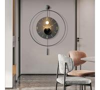 UsmAsk Large Wall Clock, Modern Pendulum Clock, Wall Clocks Battery Operated, Silent Non Ticking Decorative Quartz Clocks for Living Room, Kitchen, School, Bedroom, Wall Decor, 50cm×70cm,U