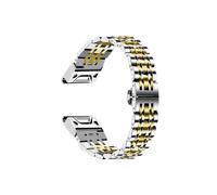 UsmAsk Quickfit Watch Metal Strap Fit For Garmin 20 26 22mm Fenix 7S 7x 7 6S 6X 6 Pro 5X 5 5S 935 945 Enduro Gen2 Stainless Steel Smartband (Color : Silver gold, Size : 20mm)