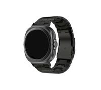 UsmAsk Titanium Band fit for Samsung Galaxy Watch 7 Ultra 47mm Metal Strap fit for Galaxy Watch 7 47mm NO Gaps Curved End Link Bracelet(Black)