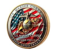 USMC Challenge Coin Marine Corps Military Gift for Soldiers Veterans