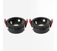 USMCPQVXN 12W Led Ceiling Spotlight 2 Packs Recessed Spot Lighting Indoor, Aluminum Flush Mount Downlight Directional Spots Lamp, Gallery Picture Lights & Mini Accent Spotlights/Black3000K